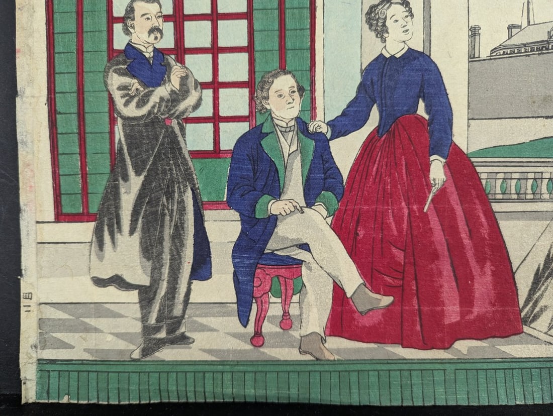 Utagawa Yoshitora Japanese Woodblock Print Diptych, original 19th century, Incomplete Triptych - 6