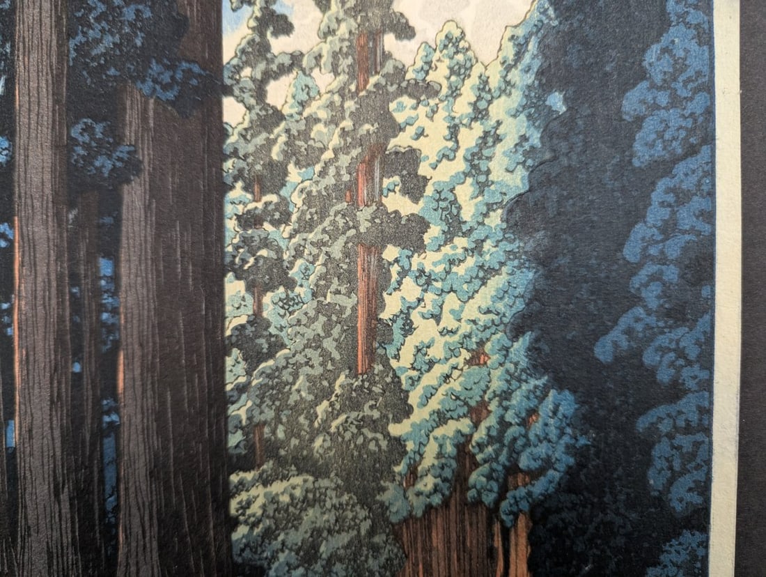 Japanese Woodblock Print 'The Nikko Highway' by Kawase Hasui, 1930 - 5