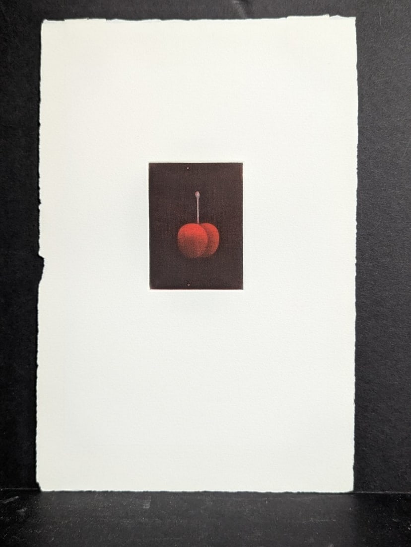 Yozo Hamaguchi Color Mezzotint Deux Cerises Vintage Japanese Print Artwork (1 of 4)