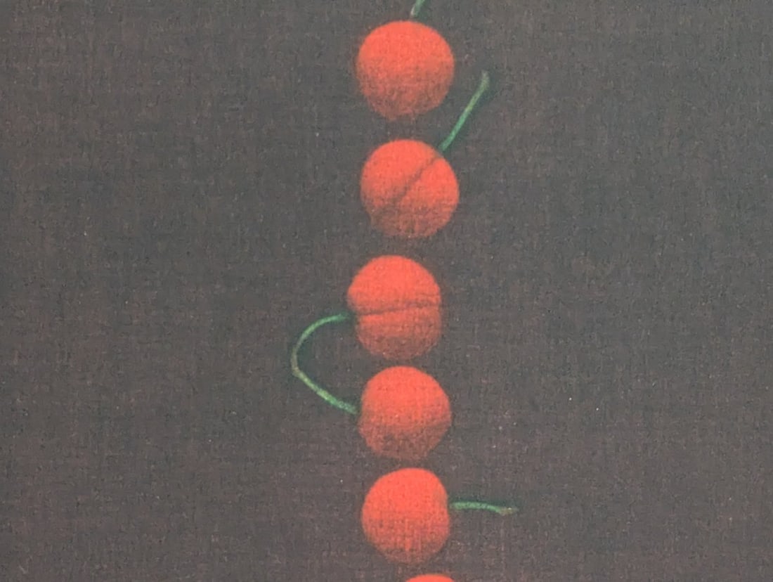 Yozo Hamaguchi Color Mezzotint Print 'Twenty-Two Cherries' Japanese Art - 5
