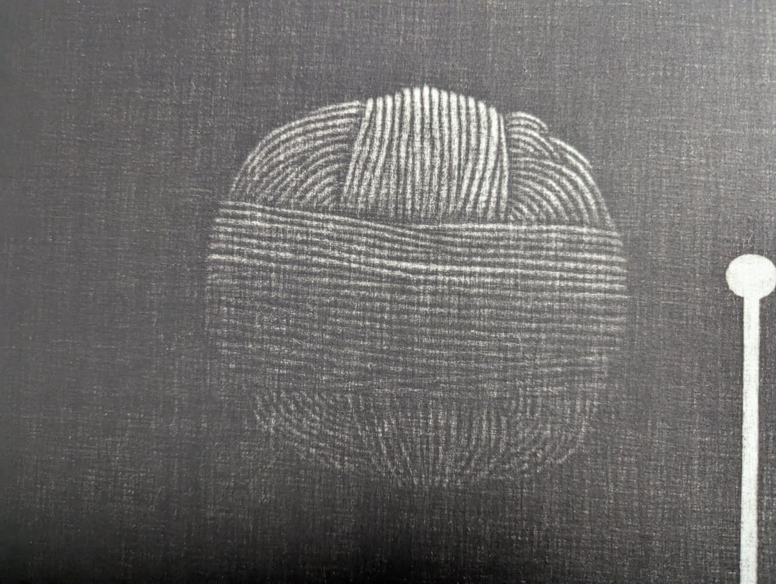 Yozo Hamaguchi Two Balls of Yarn Color Mezzotint Japanese Print - 3