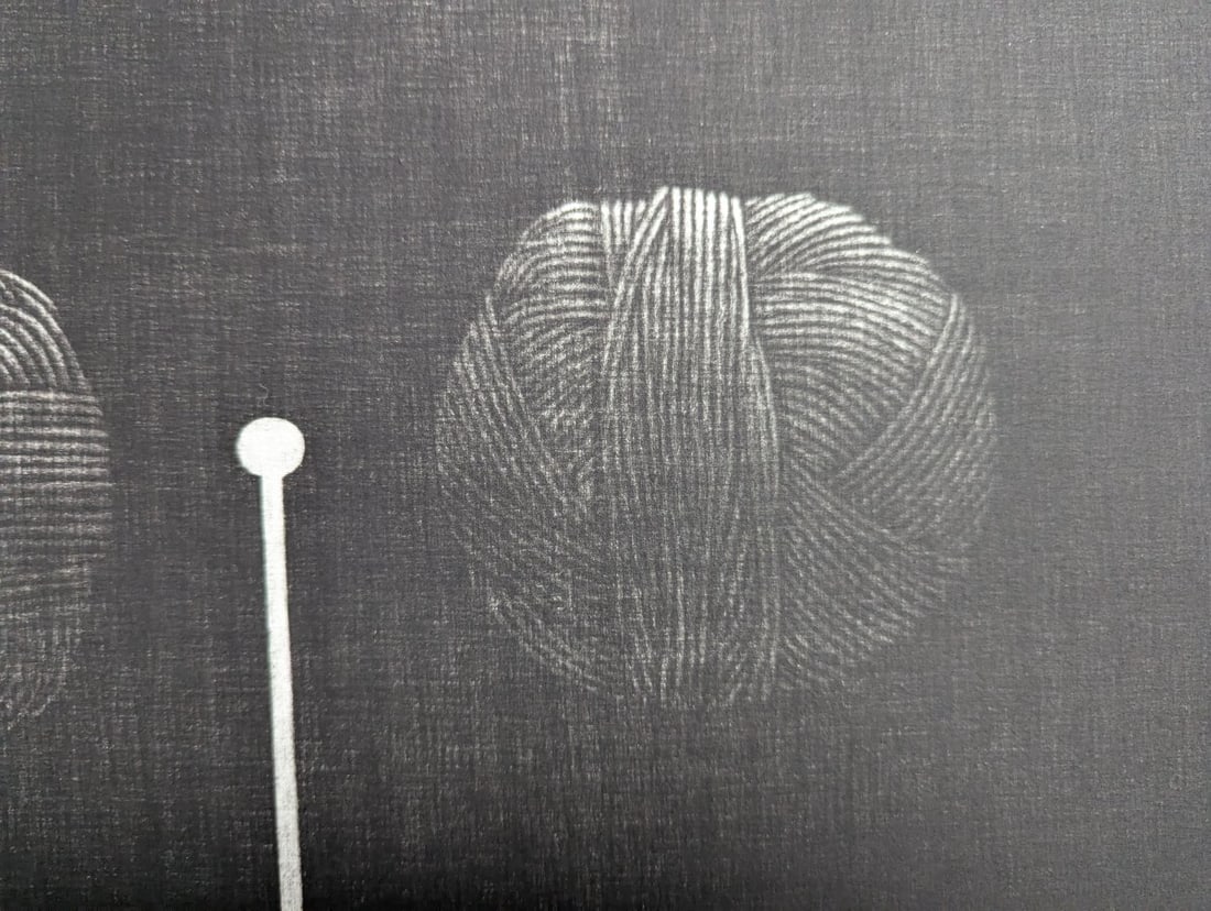 Yozo Hamaguchi Two Balls of Yarn Color Mezzotint Japanese Print - 5