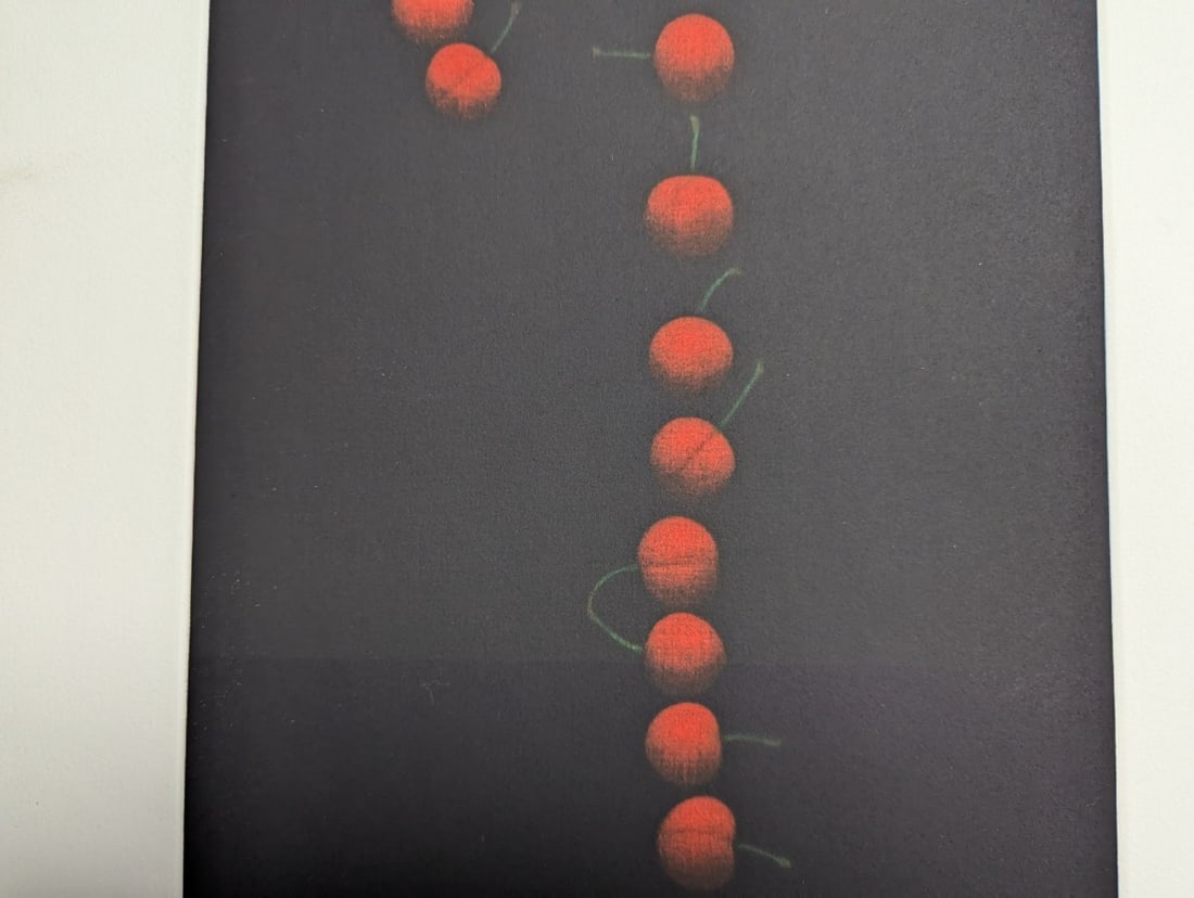 Yozo Hamaguchi Twenty-two Cherries Color Mezzotint Japanese Print c1990 - 5