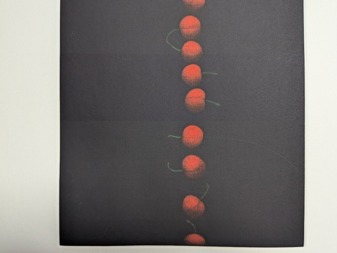 Yozo Hamaguchi Twenty-two Cherries Color Mezzotint Japanese Print c1990 - 6