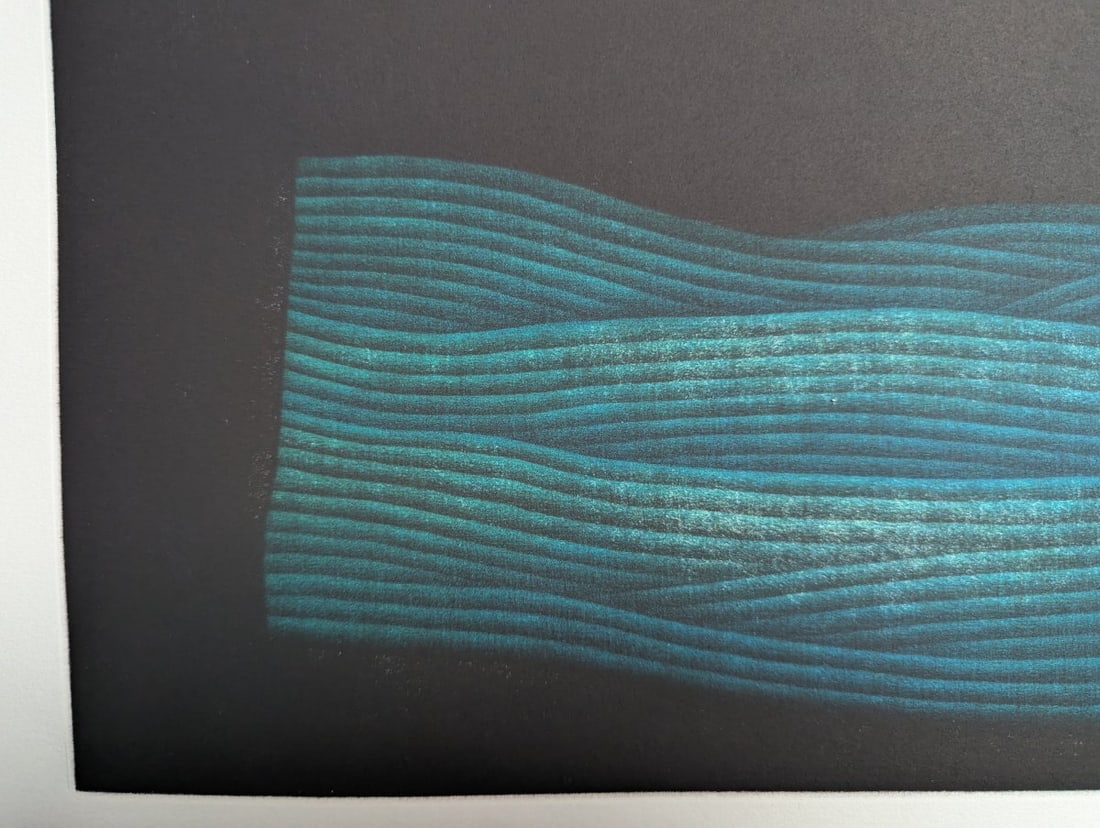 Yozo Hamaguchi Japanese Color Mezzotint 'Blue Scenery' Artwork - 3