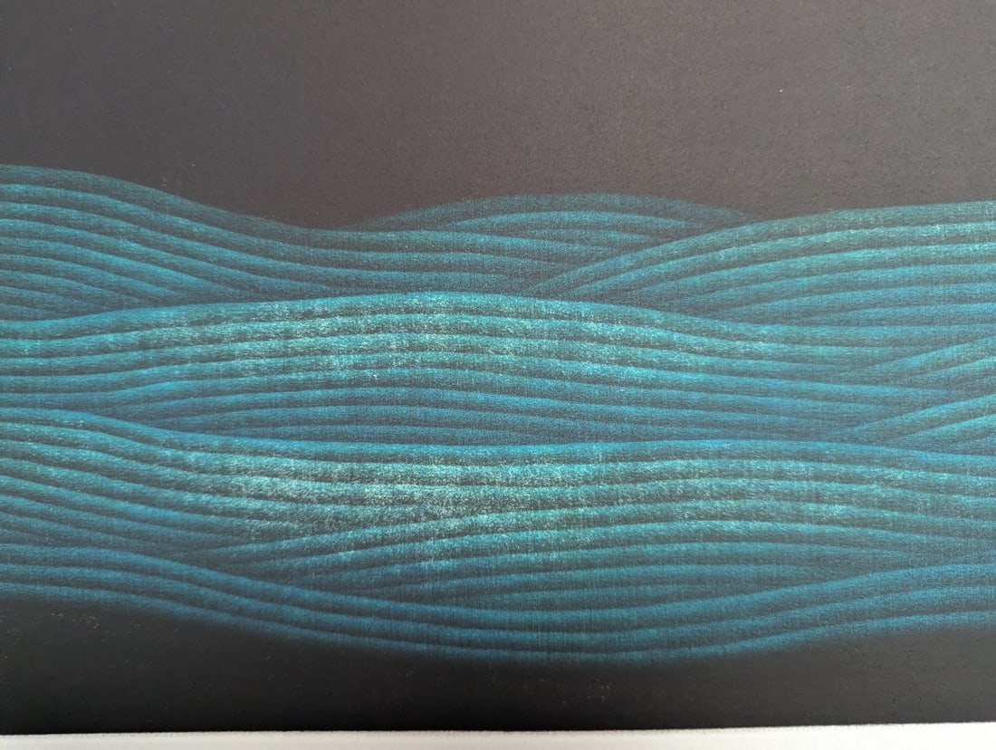 Yozo Hamaguchi Japanese Color Mezzotint 'Blue Scenery' Artwork - 4