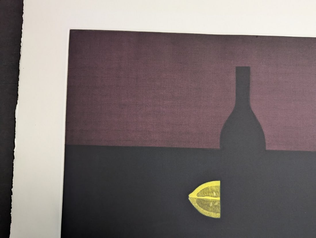Yozo Hamaguchi Color Mezzotint Deux Citrons et Bouteille Japanese Print c1990 - 3