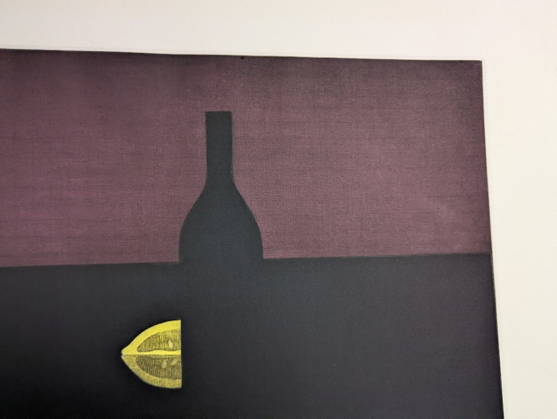Yozo Hamaguchi Color Mezzotint Deux Citrons et Bouteille Japanese Print c1990 - 4