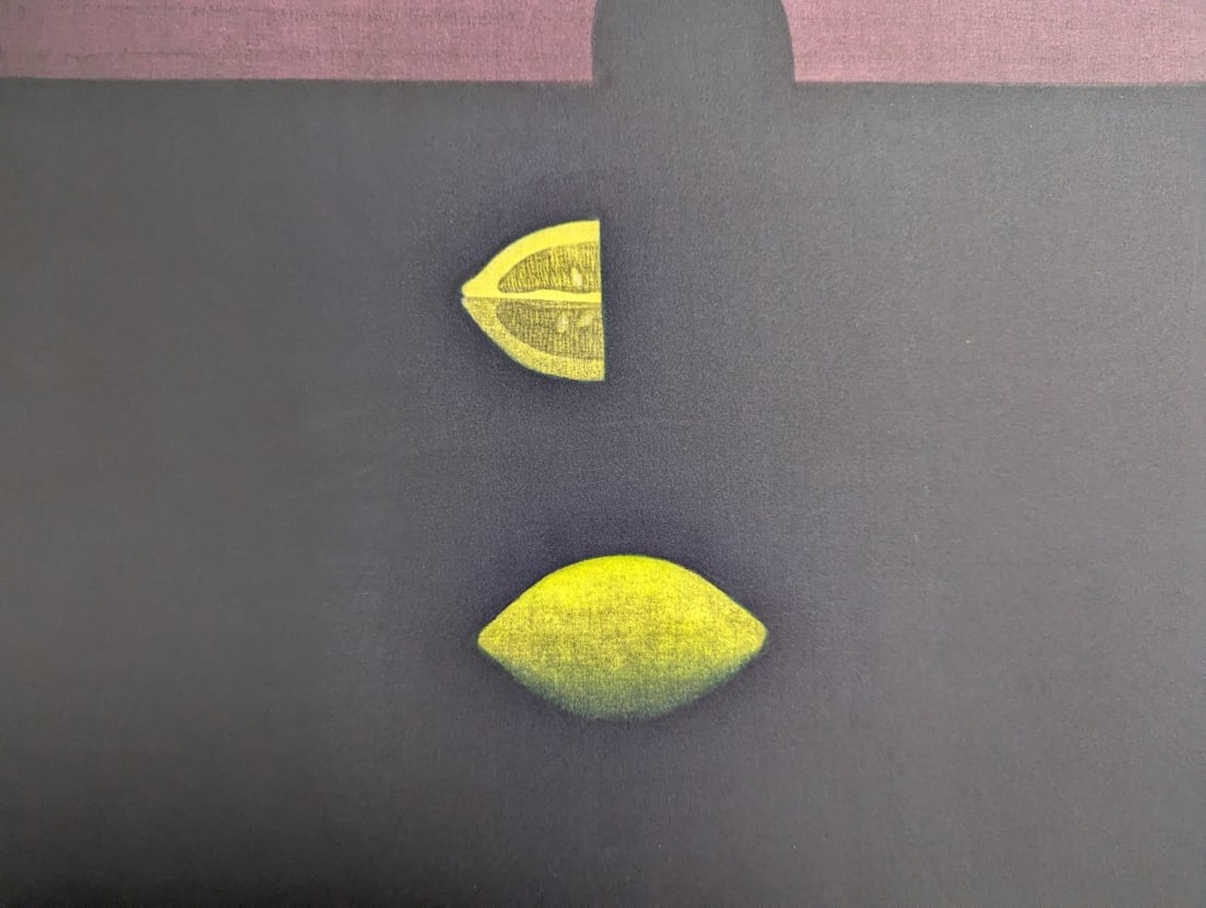 Yozo Hamaguchi Color Mezzotint Deux Citrons et Bouteille Japanese Print c1990 - 5