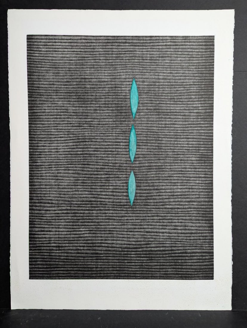 Yozo Hamaguchi Three Butterflies Color Mezzotint Japanese Print c1990 (1 of 10)