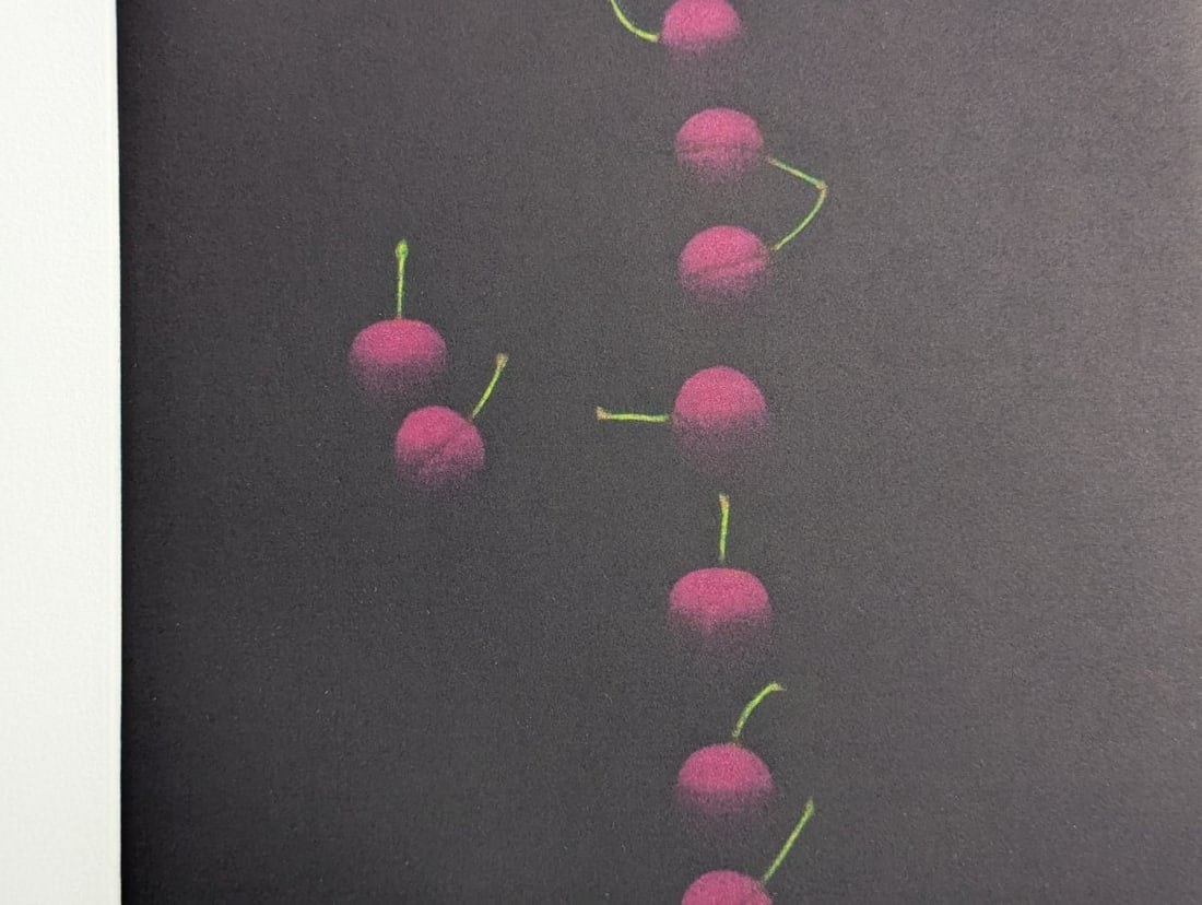 Yozo Hamaguchi Nineteen Cherries Color Mezzotint Japanese Print c1990 - 4