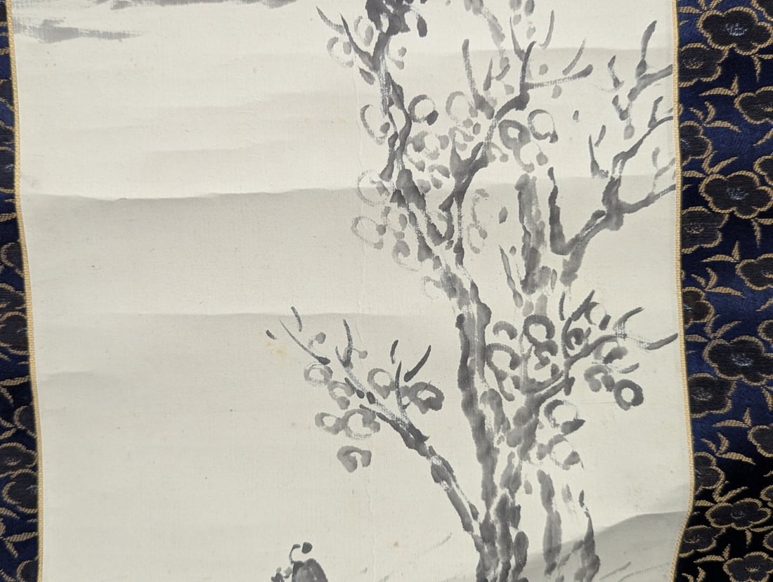 Japanese Sumi-e Landscape Hanging Scroll Painting Unidentified Artist - 7