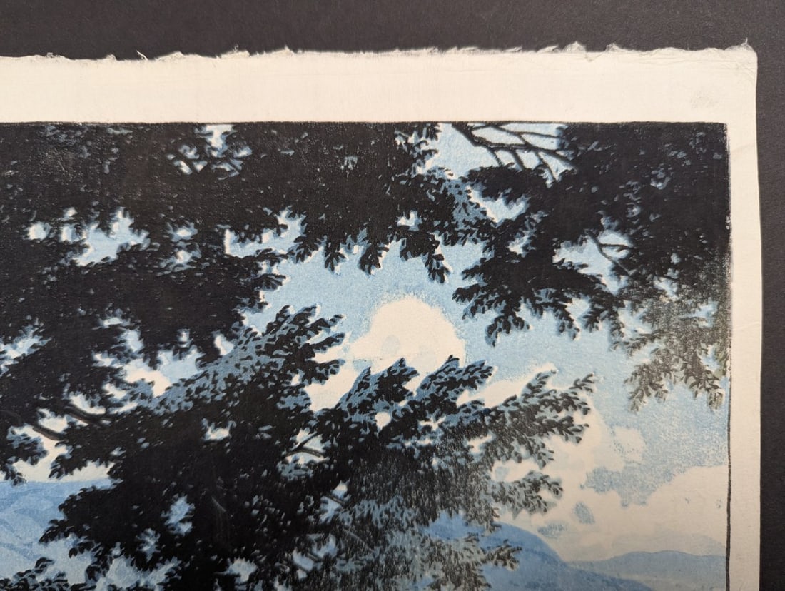 Kawase Hasui Japanese Woodblock Print, Chuzenji at Utagahama Beach, 1931 - 3