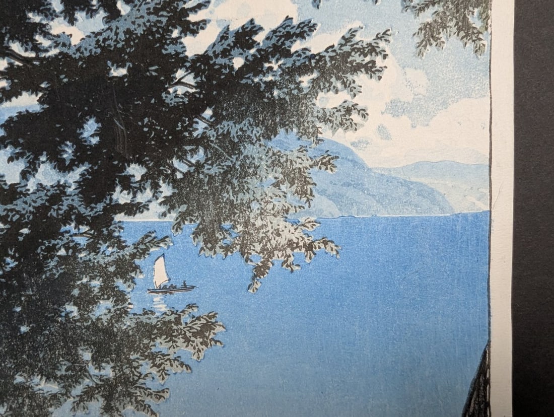 Kawase Hasui Japanese Woodblock Print, Chuzenji at Utagahama Beach, 1931 - 5