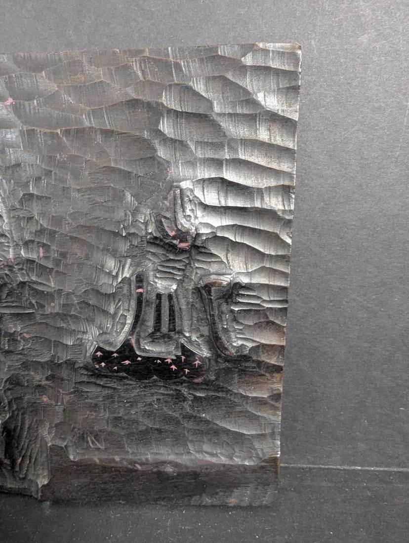 Antique Japanese Woodblock Printing Block Hangi Traditional Art Tool - 4