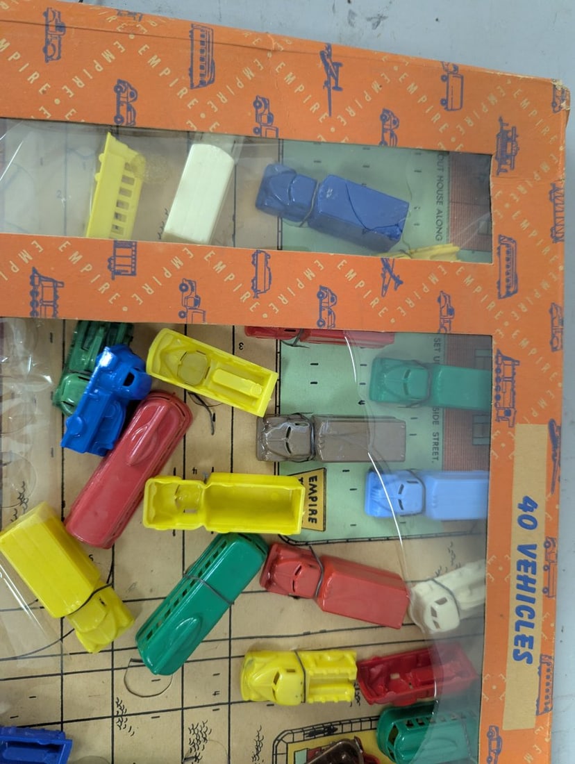 Vintage Empire Plastic Corp 40 Vehicles Play Set Classic Toy Collection - 2