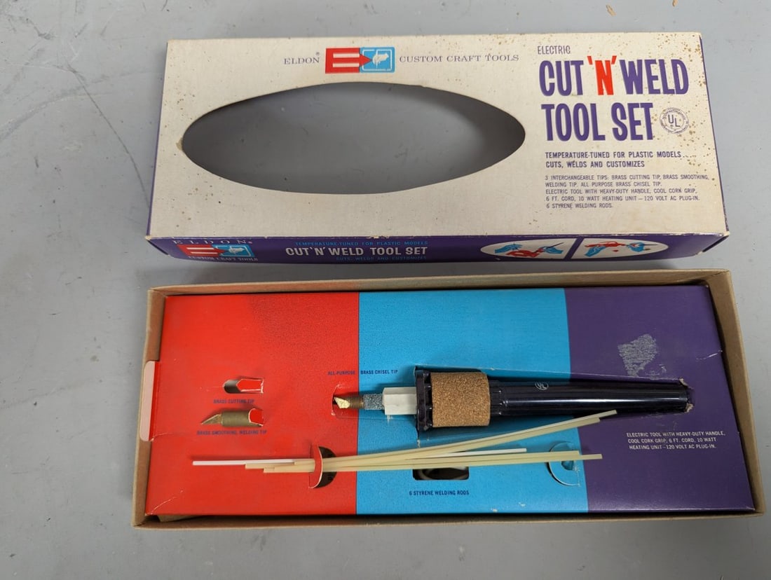 Eldon Electric Cut 'N' Weld Tool Set Vintage Craft Hobby Tool New in Box Missing Tip - 2