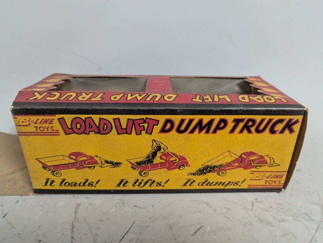 B-Line Toys Load Lift Dump Truck No. 250 with Original Box Vintage Collectible - 3