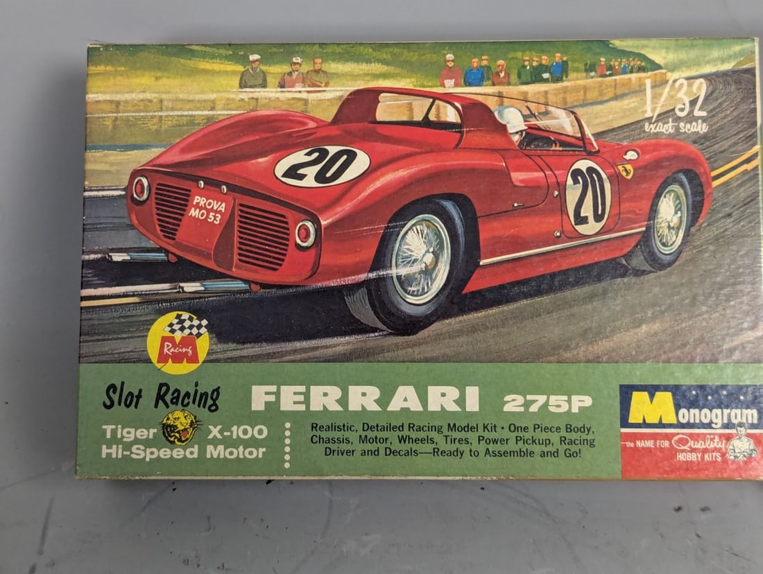 Monogram Ferrari 275P Slot Car Model Kit Lot 1/32 & 1/24 Scale Parts for Collectors - 2