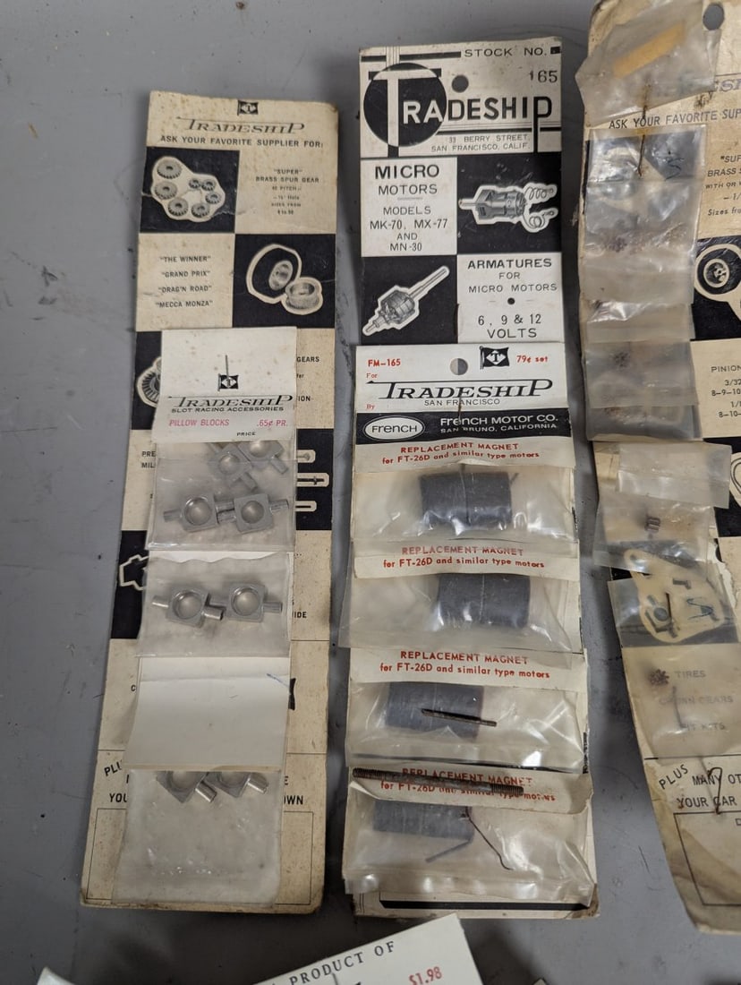 Large Lot of Vintage 1960s Tradeship NOS Slot Car Parts for Collectors and Restorers - 2