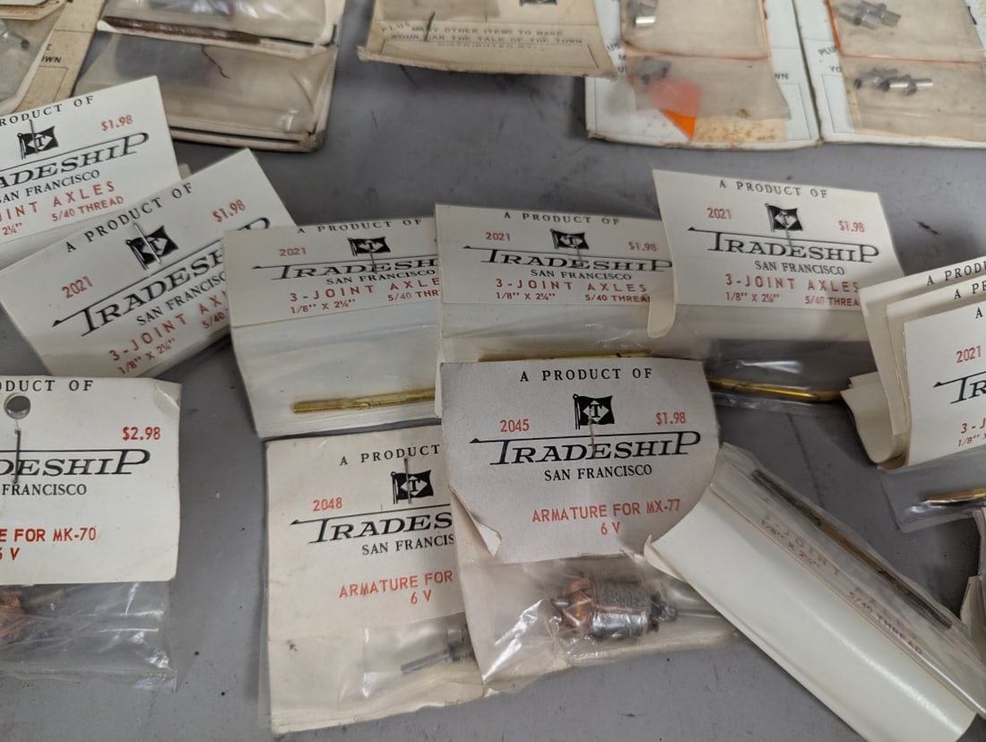 Large Lot of Vintage 1960s Tradeship NOS Slot Car Parts for Collectors and Restorers - 6