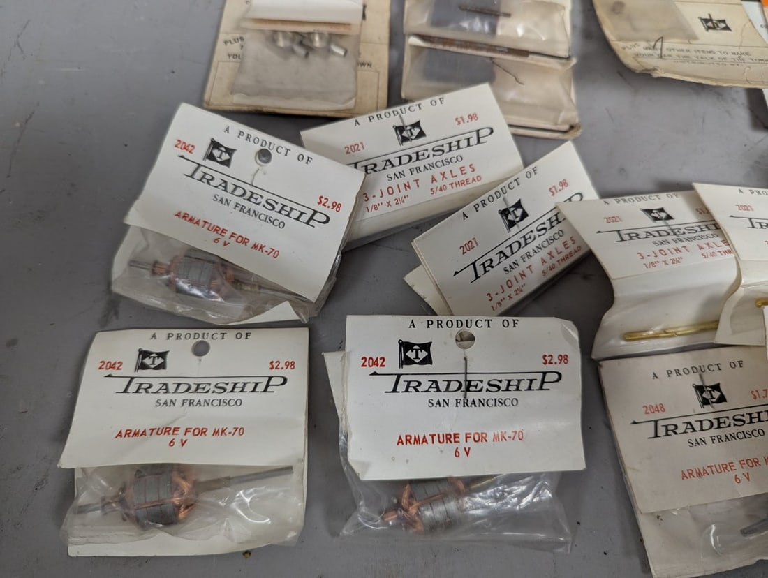 Large Lot of Vintage 1960s Tradeship NOS Slot Car Parts for Collectors and Restorers - 7