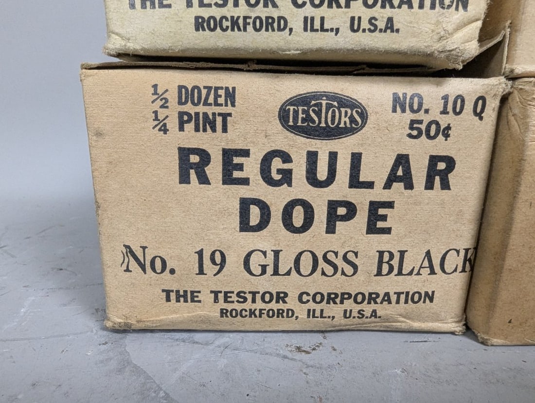 Vintage Testors Regular Dope Paint Collection 1 Dozen and 1/2 Dozen Boxes NOS - 5