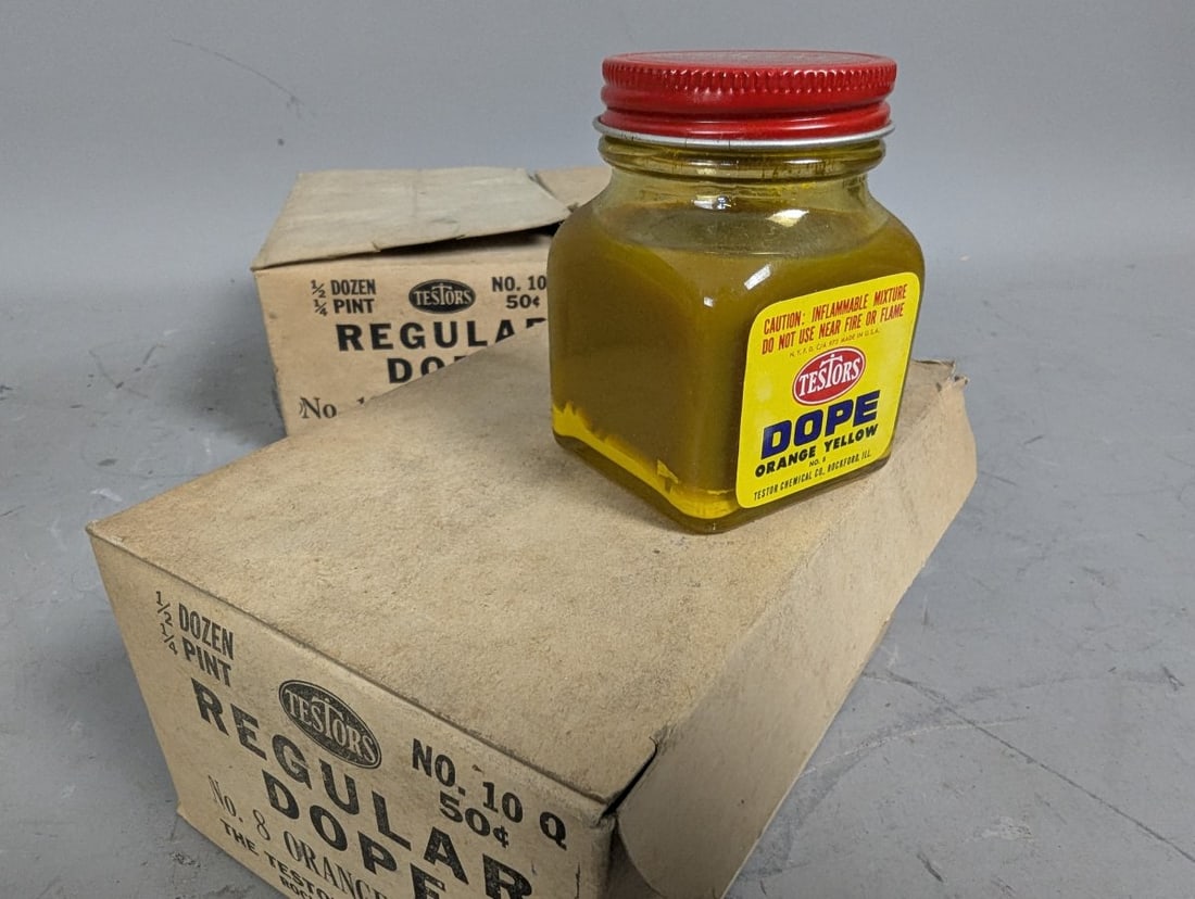 Vintage Testors Regular Dope Paint Collection 1 Dozen and 1/2 Dozen Boxes NOS - 7
