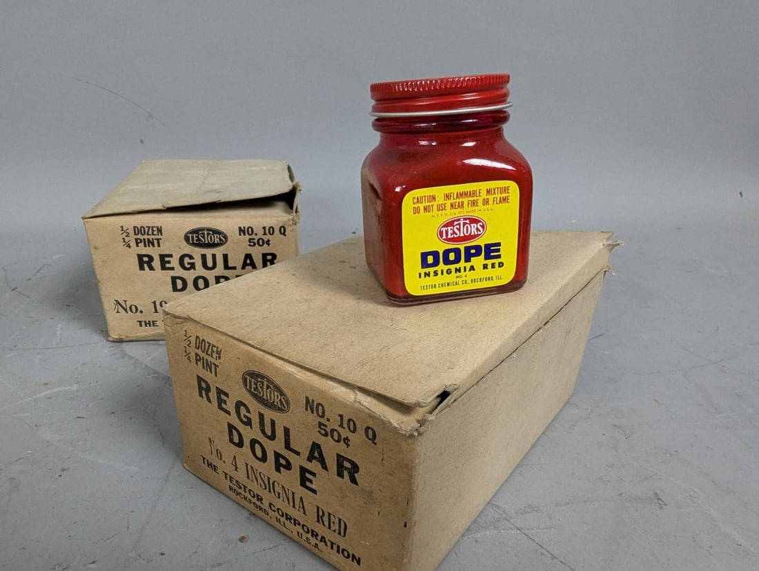 Vintage Testors Regular Dope Paint Collection 1 Dozen and 1/2 Dozen Boxes NOS - 8