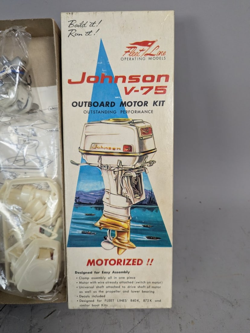 Vintage Fleet Line Johnson V-75 Outboard Motor Kit No. 803K/200 NOS Sealed for Collectors - 5