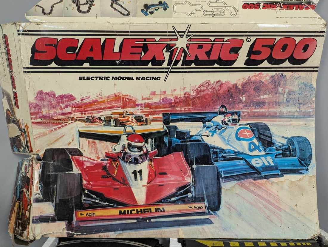 Vintage Scalextric 500 Electric Model Racing Set Incomplete for Collectors Parts Restoration - 2
