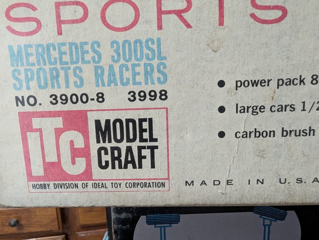 Vintage Model Craft Electric Roadways Sports Car Rally Set Ideal 3900-8 Slot Car Racing - 8