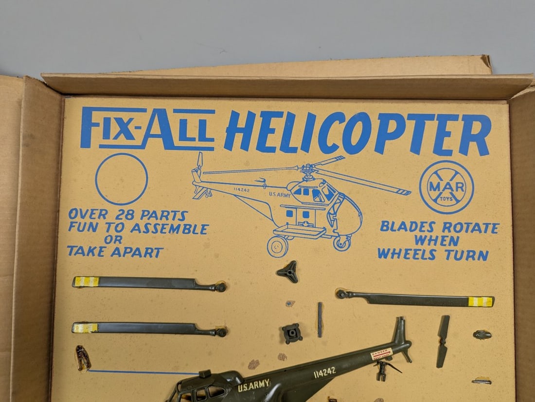 Vintage Mar Toys Fix-All Helicopter Demonstrator Store Display Rare Collectible - 2