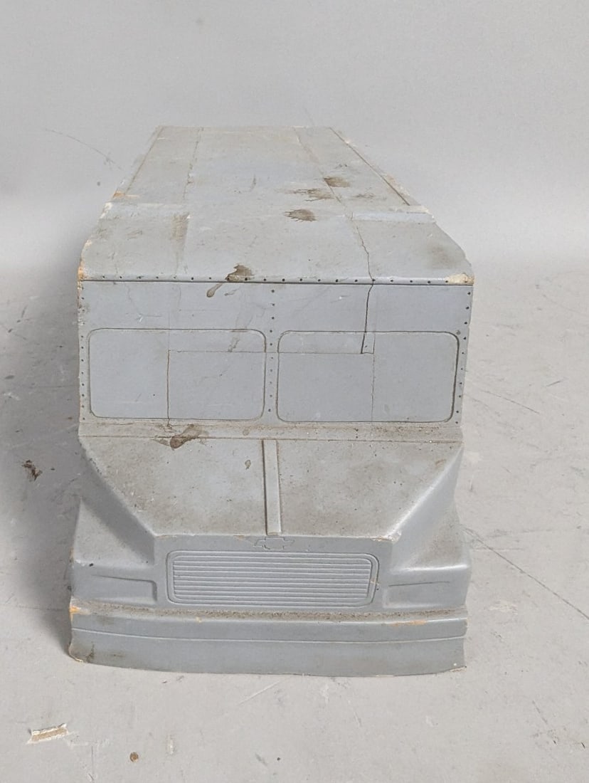 Vintage Carved Wood Toy Truck Mold Pattern Decorative Folk Art Piece - 2