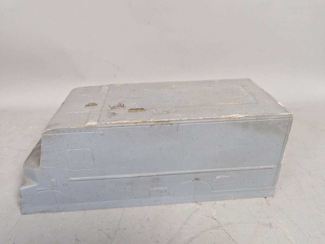 Vintage Carved Wood Toy Truck Mold Pattern Decorative Folk Art Piece - 3