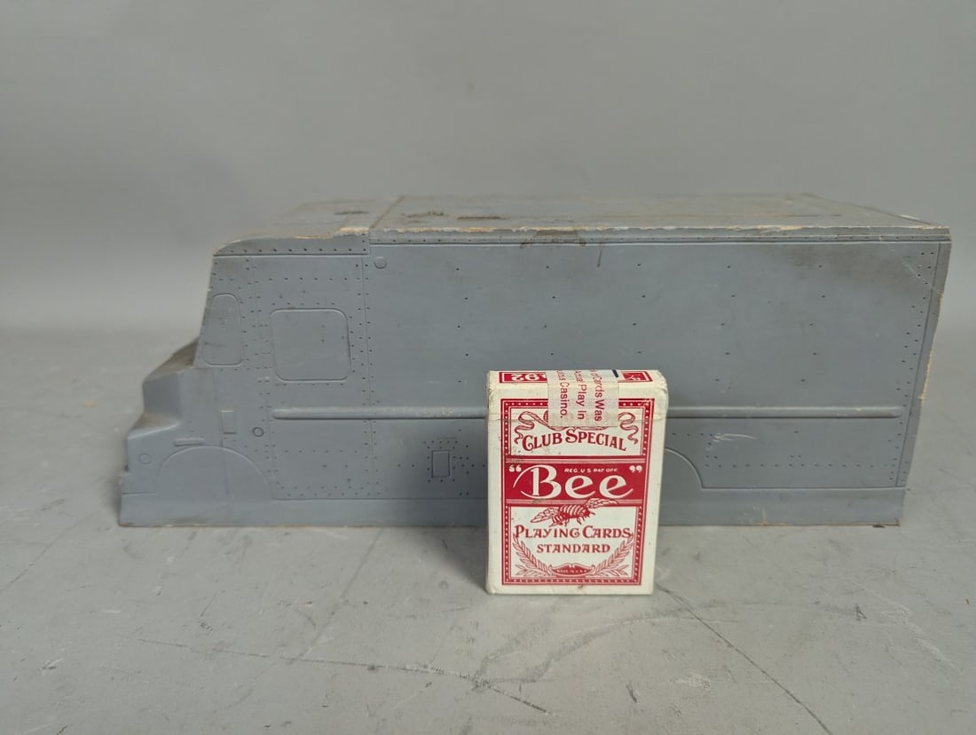 Vintage Carved Wood Toy Truck Mold Pattern Decorative Folk Art Piece - 6
