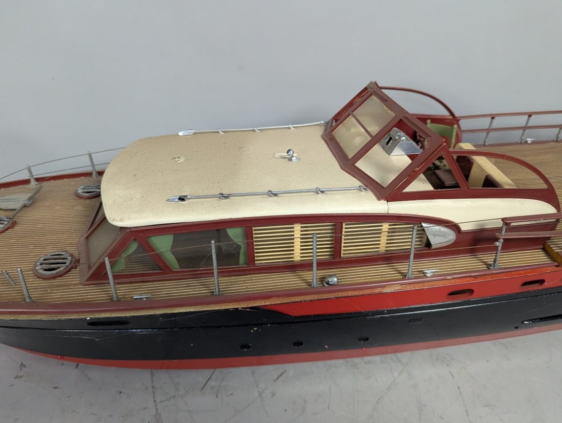 Lindberg Chris Craft Constellation Model Yacht Vintage Model Boat Parts Restoration - 3
