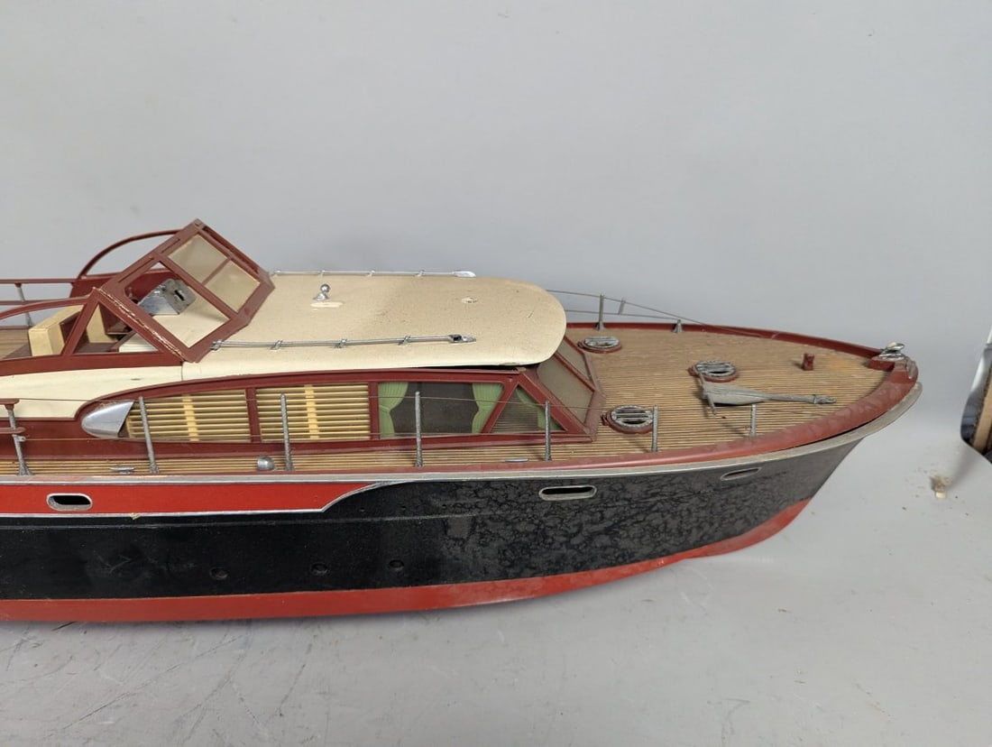 Lindberg Chris Craft Constellation Model Yacht Vintage Model Boat Parts Restoration - 7