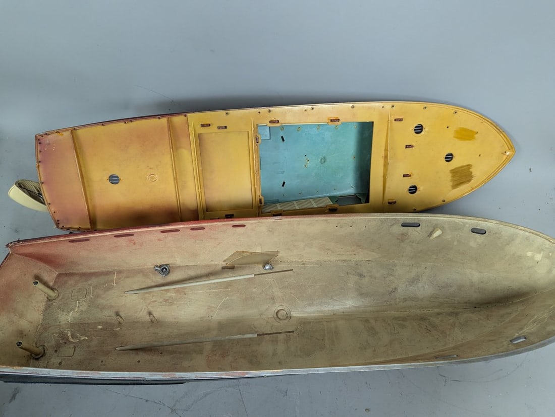 Lindberg Chris Craft Constellation Model Yacht Vintage Model Boat Parts Restoration - 9
