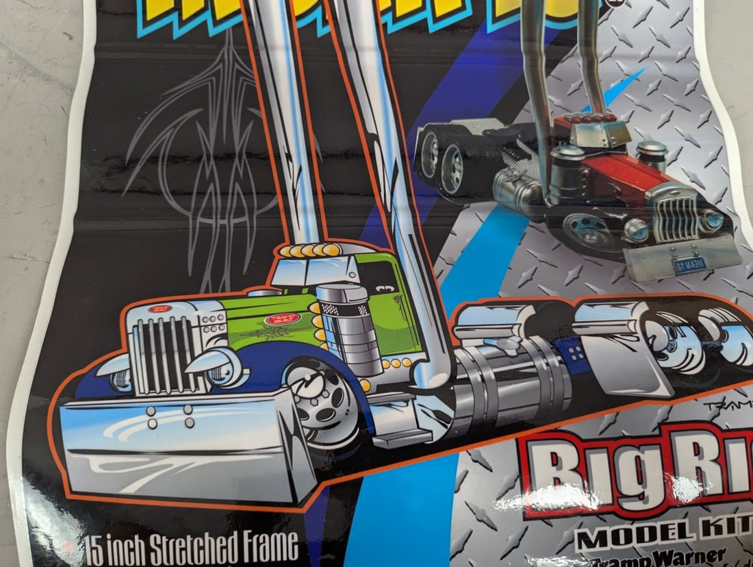 Tramp Warner Mean 18s Big Rig Model Kit Poster Kustom Kulture Art Collectible - 5
