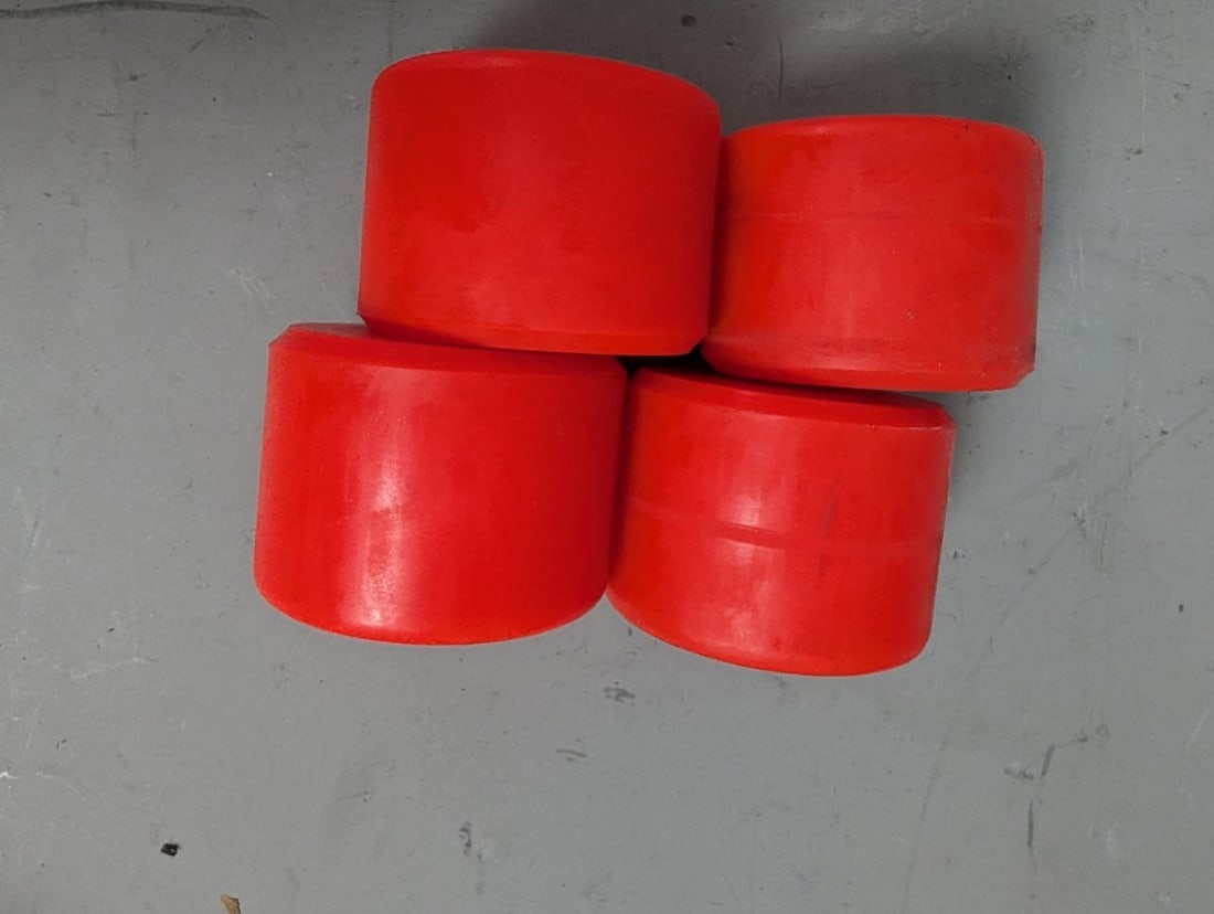 Vintage Kryptonics C-70 Skateboard Wheels Set of 4 Classic Collectible Red 70mm 78A - 3