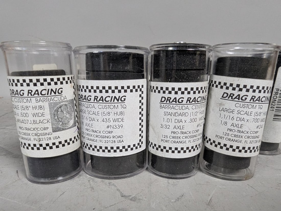 Collection of Vintage Pro-Track Slot Car Drag Racing Tires NOS for Enthusiasts - 4