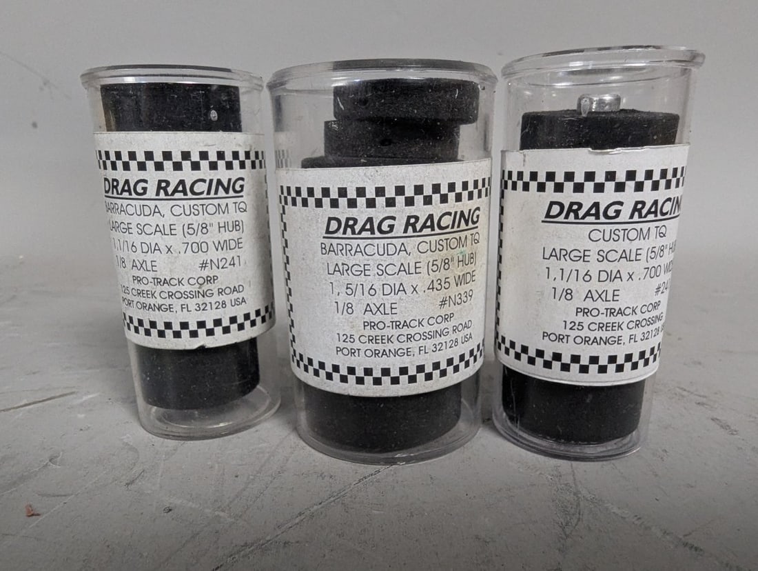 Collection of Vintage Pro-Track Slot Car Drag Racing Tires NOS for Enthusiasts - 6