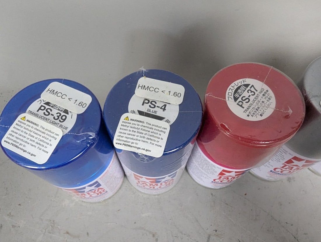 Tamiya Color Polycarbonate Spray Paint Lot of 8 Assorted Colors for RC Models - 3