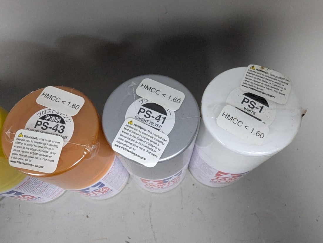 Tamiya Color Polycarbonate Spray Paint Lot of 8 Assorted Colors for RC Models - 5