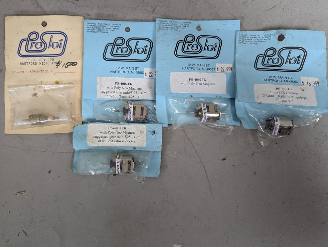 ProSlot Slot Car Performance Parts NOS Motors & Armature Collection - High Speed Racing: **Important** Please read below description on how to avoid high shipping costs. This listing features a collection of five ProSlot slot car performance parts, all brand new old stock (NOS). Included 