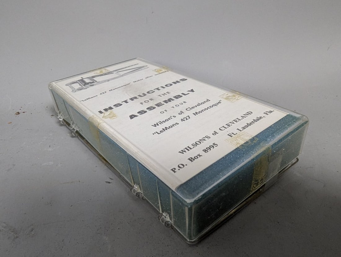 Wilson's of Cleveland LeMans 427 Monocoque Motor Kit Vintage Collectible: **Important** Please read below description on how to avoid high shipping costs. Introducing the Wilson's of Cleveland 'LeMans 427 Monocoque' Motor in Kit Form! This vintage gem measures 7 x 4 x 3