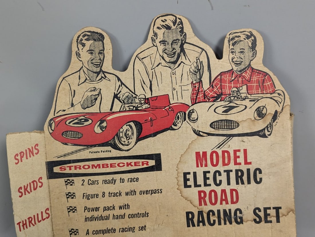 Strombecker Model Electric Road Racing Set Vintage Slot Car Collectible Toy - 2