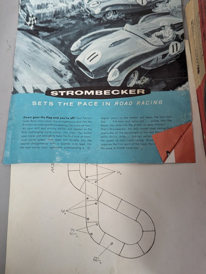 Strombecker Model Electric Road Racing Set Vintage Slot Car Collectible Toy - 7