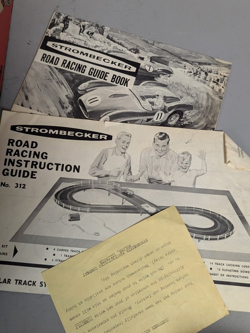 Strombecker Model Electric Road Racing Set Vintage Slot Car Collectible Toy - 8